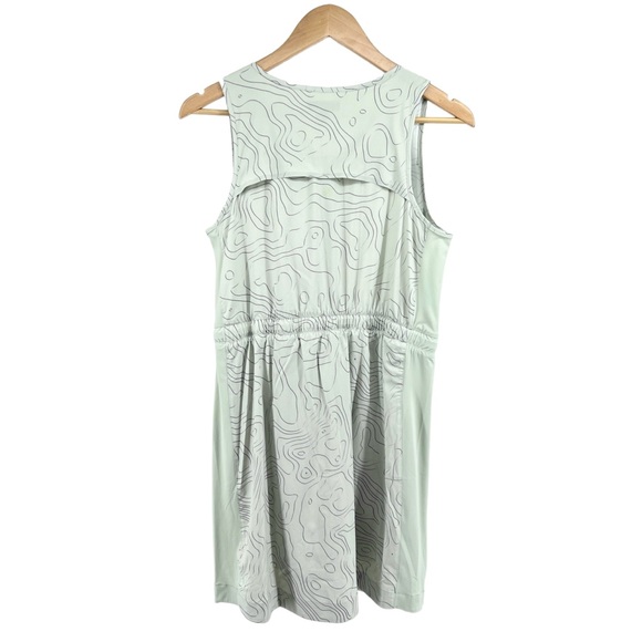 FLX NWOT Woven Tank Dress with Built In Shorts Medium Activewear Sage Topography - Picture 3 of 16